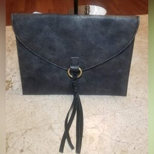 Anthropologie Elegant Black Clutch Bag